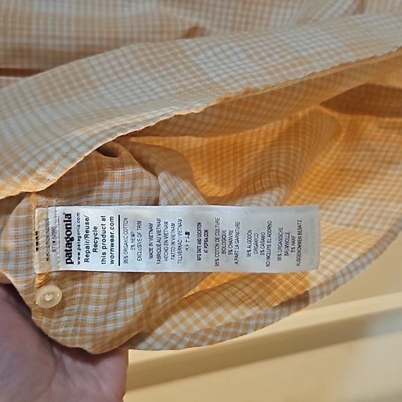 Patagonia Women's Lightweight A/C Shirt: ORANGE/CREAM: NEW WITH TAGS: SIZE XS - Picture 7 of 7